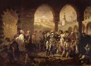 unknow artist Napoleon in the plague house in Jaffa Sweden oil painting reproduction